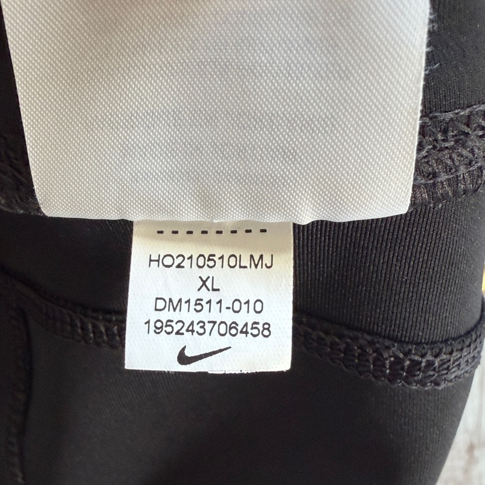 Nike Running Icon Clash Fast Dri-Fit Tight sz XL Black Gold Running Metallic - Picture 11 of 14